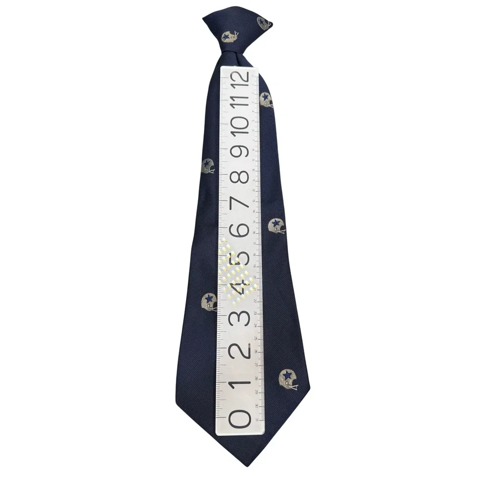 Vtg Dallas Cowboys NFL Officially Licensed Clip‎ On 70's Tie Boys Necktie Stars